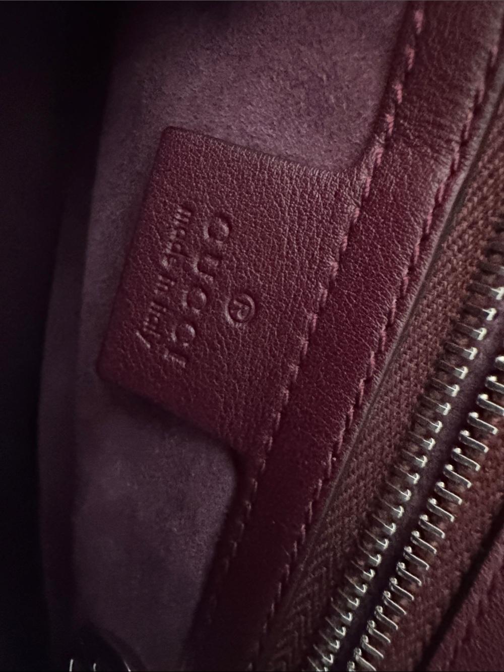 Gucci Burgundy Leather Top-Handle Satchel with Gold Hardware - Picture 7 of 13